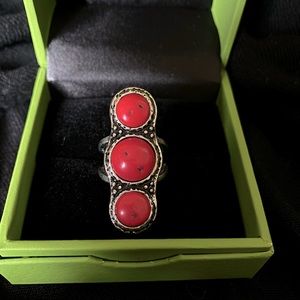 Lucky brand coral ring.